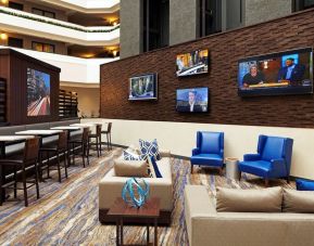 Lobby and coworking lounge at Embassy Suites By Hilton LAX Airport North.