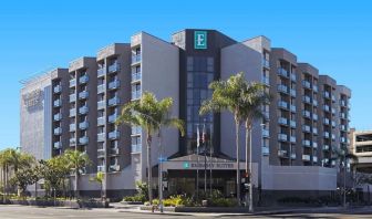 Hotel exterior at Embassy Suites By Hilton LAX Airport North.