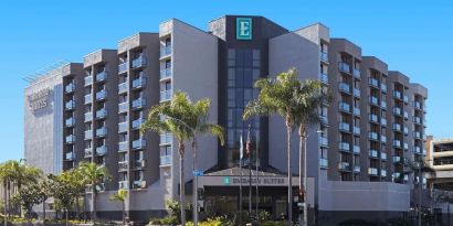 Hotel exterior at Embassy Suites By Hilton LAX Airport North.