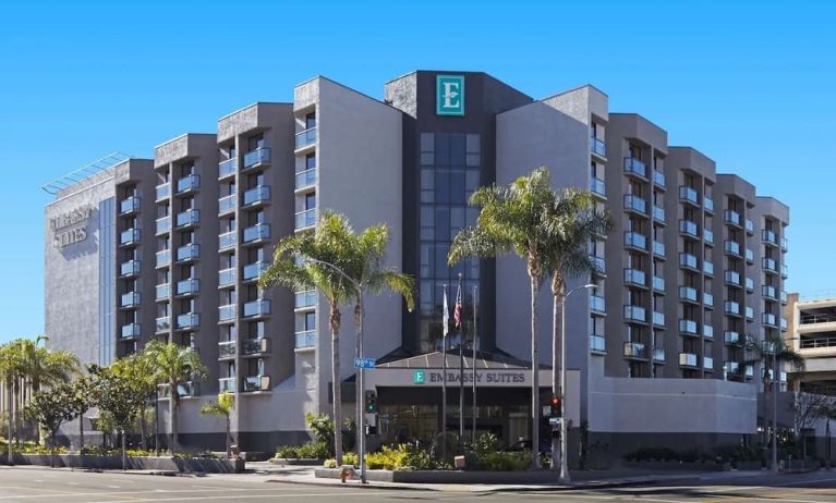 Hotel exterior at Embassy Suites By Hilton LAX Airport North.