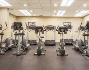 Fully equipped fitness center at Holiday Inn Toronto International Airport.