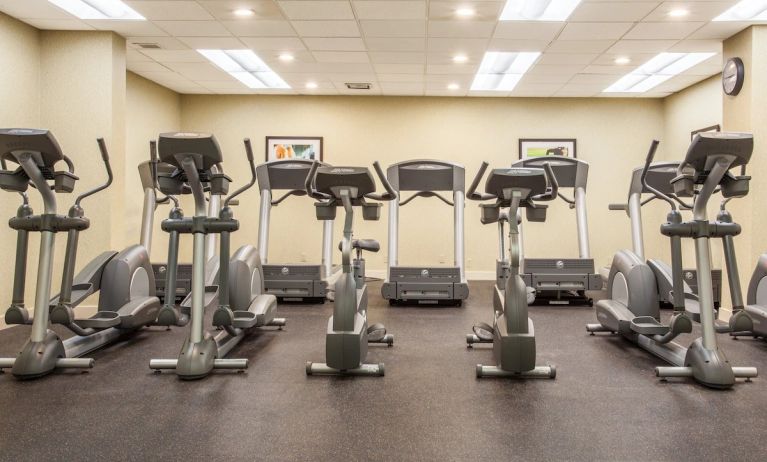 Fully equipped fitness center at Holiday Inn Toronto International Airport.