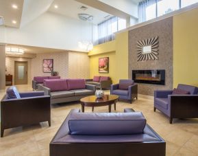 Hotel lobby with comfortable lounge area perfect for co-working at Holiday Inn Toronto International Airport.