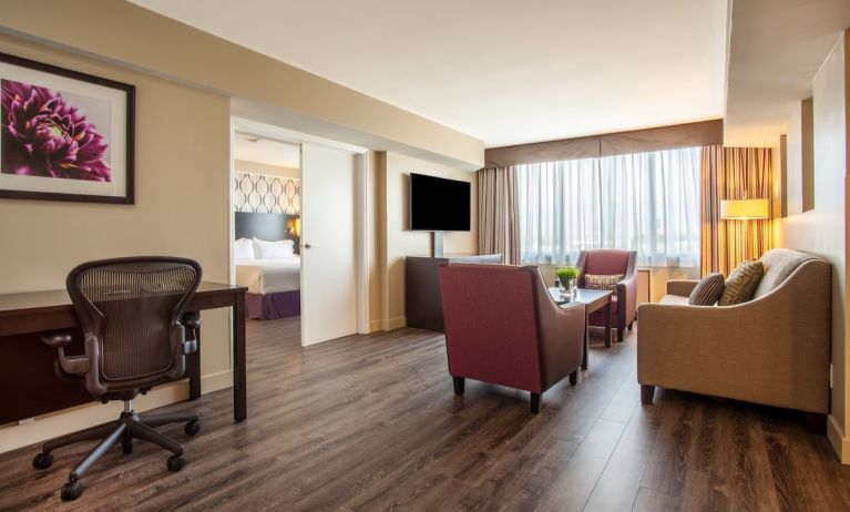 Day use studio suite with living room and work station at Holiday Inn Toronto International Airport.