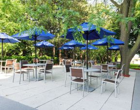 Outdoor patio at Holiday Inn Toronto International Airport.