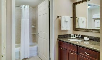 Private guest bathroom at Staybridge Suites Oakville-Burlington.