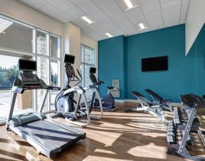 Fully equipped fitness center at Holiday Inn Express Kingston West.