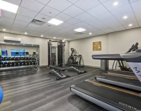 Fully equipped fitness center at Four Points By Sheraton Toronto Mississauga.