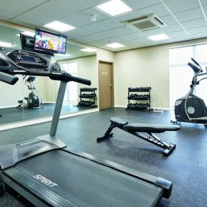 Fitness center at Quality Inn & Suites Kingston.