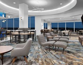 Lounge area at Courtyard By Marriott Edmonton Downtown.