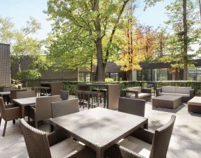 Outdoor patio at DoubleTree By Hilton Hotel Toronto Airport West.