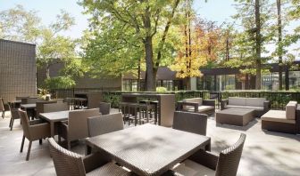 Outdoor patio at DoubleTree By Hilton Hotel Toronto Airport West.