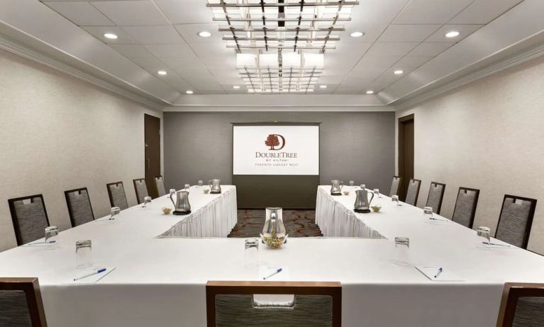 Professional meeting room at DoubleTree By Hilton Hotel Toronto Airport West.