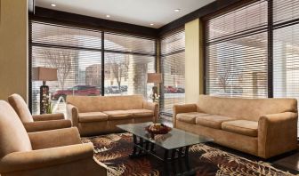 Hotel lobby with comfortable seating at Days Inn Edmonton Downtown.