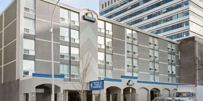 Hotel exterior at Days Inn Edmonton Downtown.