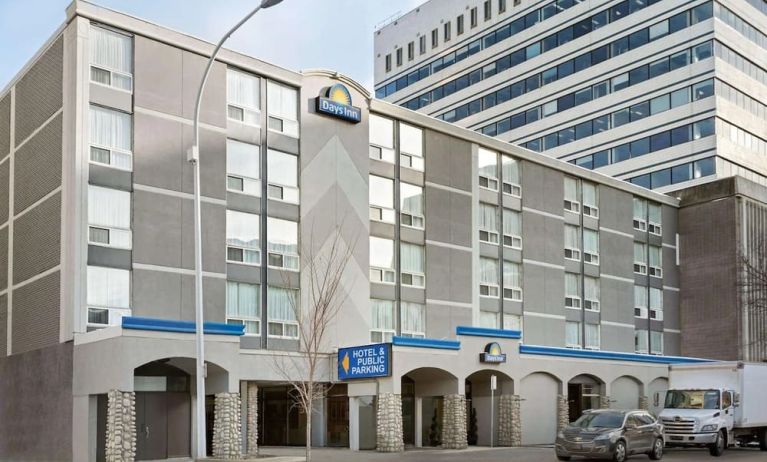 Hotel exterior at Days Inn Edmonton Downtown.