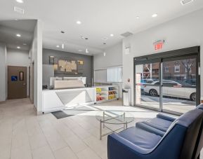 Reception area at Holiday Inn Express & Suites Bronx.