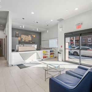 Reception area at Holiday Inn Express & Suites Bronx.