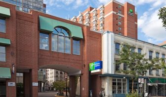 Hotel entrance at Holiday Inn Express Toronto Downtown.