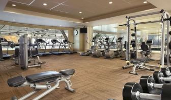 Fully equipped fitness center at Fairmont Vancouver Airport - YVR Terminal Hotel.