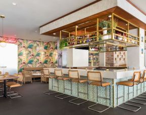 Hotel bar perfect for coworking at YVE Hotel Miami.