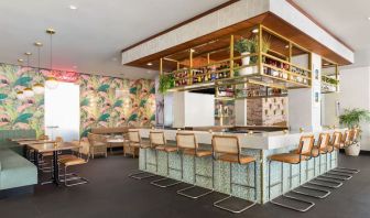 Hotel bar perfect for coworking at YVE Hotel Miami.