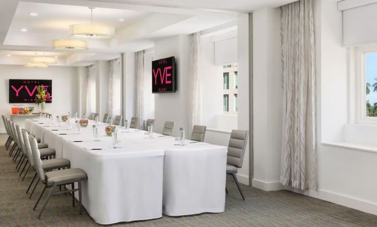 Meeting room available at YVE Hotel Miami.