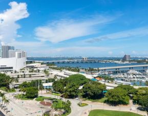 City view from day use room at YVE Hotel Miami.