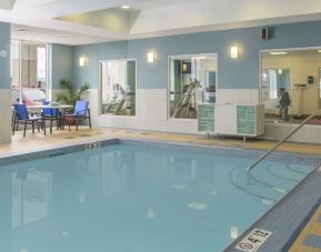 Relaxing indoor pool at Holiday Inn Express & Suites North Bay.