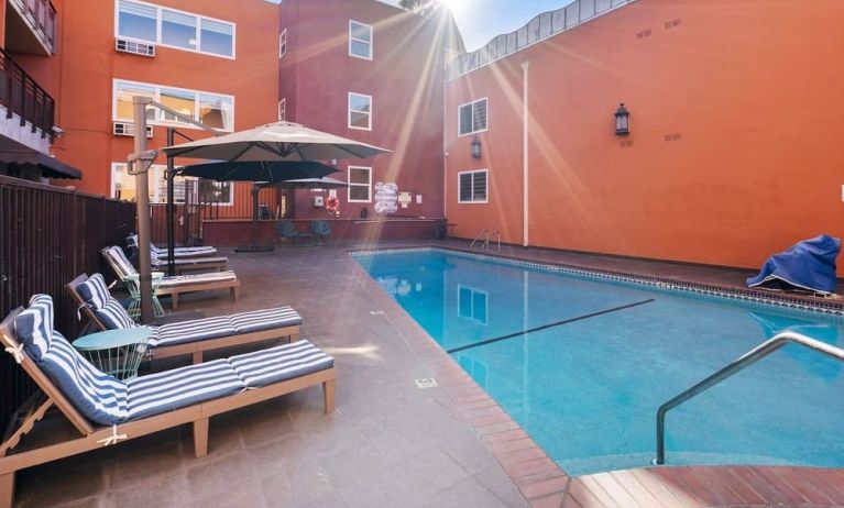 Refreshing outdoor pool at The Live Hotel.