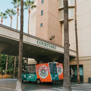 Hotel exterior at Courtyard By Marriott Los Angeles LAX/Century Boulevard.