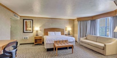 Spacious day use room at Radisson Hotel Salt Lake City Airport.