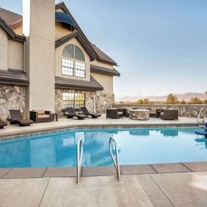 Refreshing outdoor pool at Radisson Hotel Salt Lake City Airport.