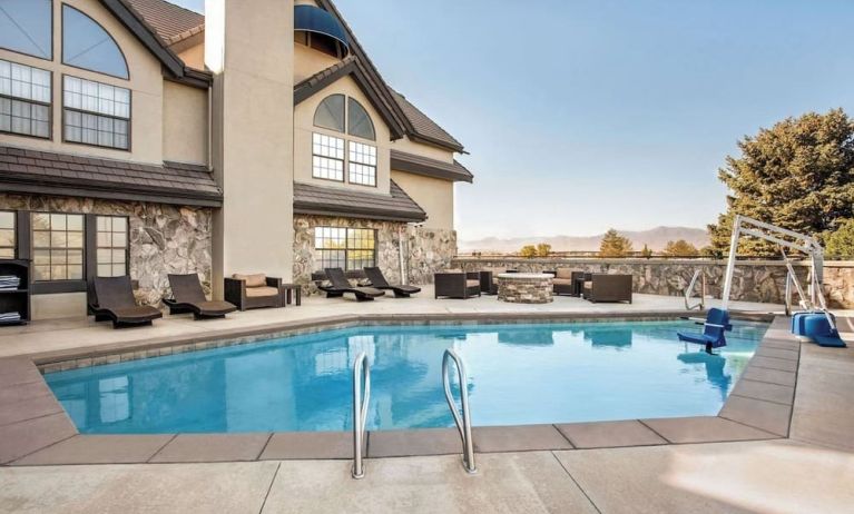 Refreshing outdoor pool at Radisson Hotel Salt Lake City Airport.