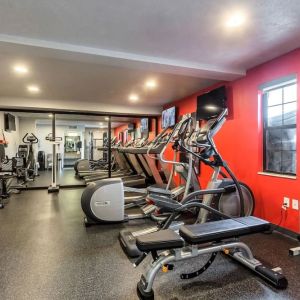 Fitness center available at Radisson Hotel Salt Lake City Airport.