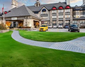 Hotel exterior at Radisson Hotel Salt Lake City Airport.