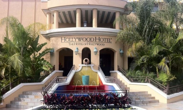 Hotel exterior at Hollywood Hotel.