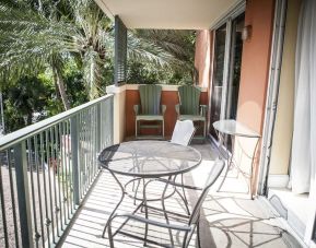 Room balcony at The Mutiny Hotel.