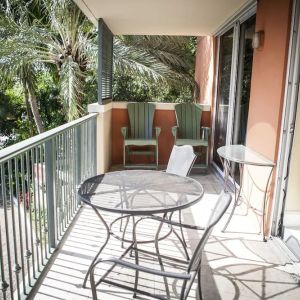 Room balcony at The Mutiny Hotel.