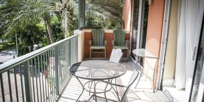 Room balcony at The Mutiny Hotel.