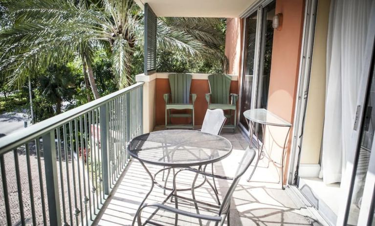 Room balcony at The Mutiny Hotel.