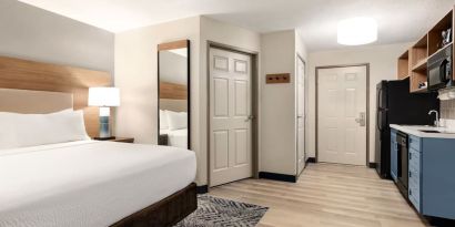 Spacious day use room at Candlewood Suites Meridian.