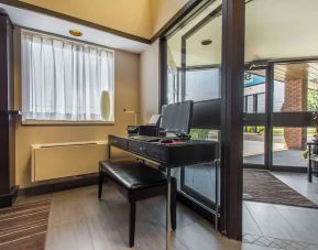 Lobby workspace with computer and printer at Comfort Inn Yarmouth.