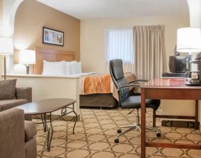 Day use suite with work desk and living area at Comfort Inn Winnipeg II South.