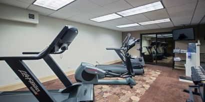 Fitness center at Holiday Inn Express Rolling Meadows-Schaumburg.