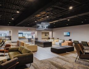 Lobby and coworking lounge at Crowne Plaza Aire MSP Airport - Mall Of America.