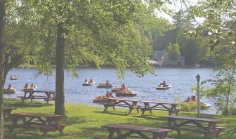 Lake activities at Sturbridge Host Hotel.