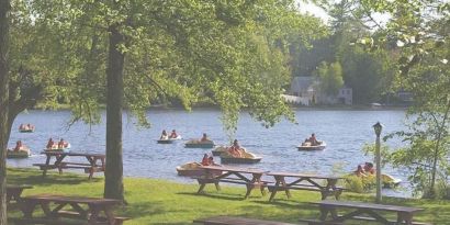 Lake activities at Sturbridge Host Hotel.