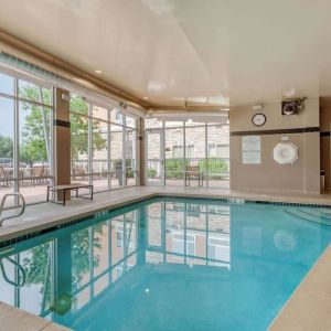 Refreshing indoor pool at Cambria Suites Denver Airport.