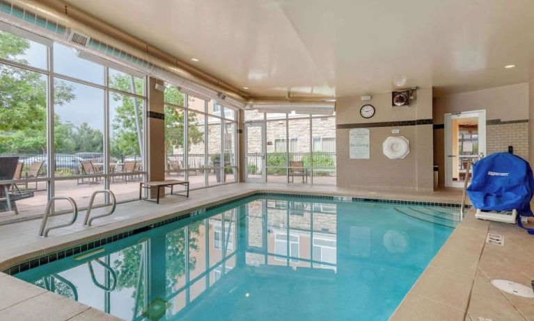 Refreshing indoor pool at Cambria Suites Denver Airport.